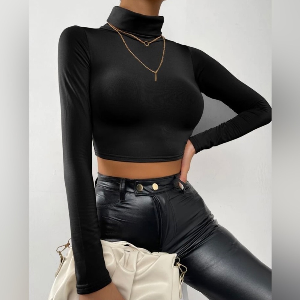 Turtleneck Crop Top